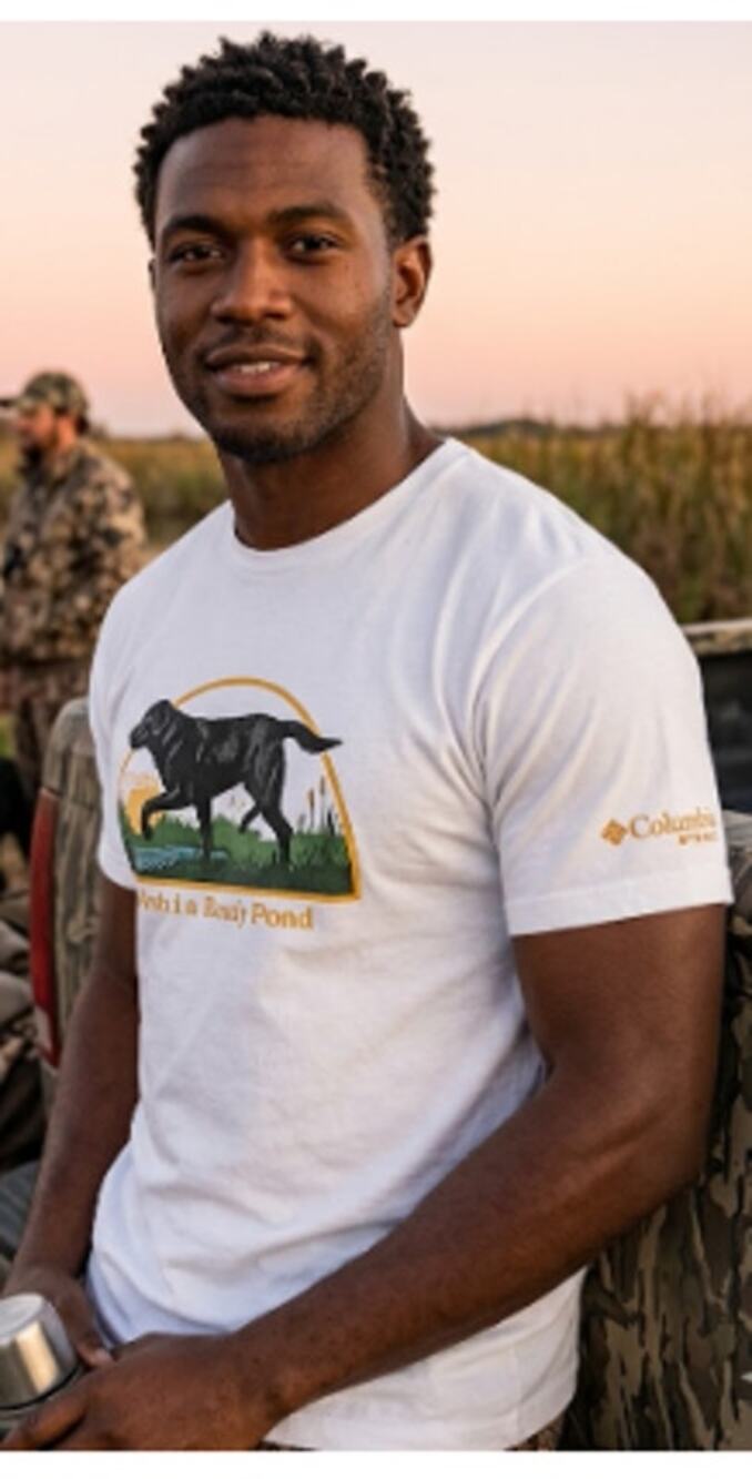 Columbia PHG Retriever Graphic T Shirt Medium White Cotton Hunting Dog Tee